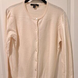 Ann Taylor | Pure Cashmere Cardigan Sweater Petite Medium